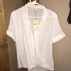 High low white beautiful top